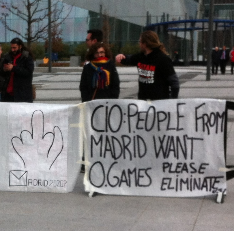 Madrid 2020 protestors