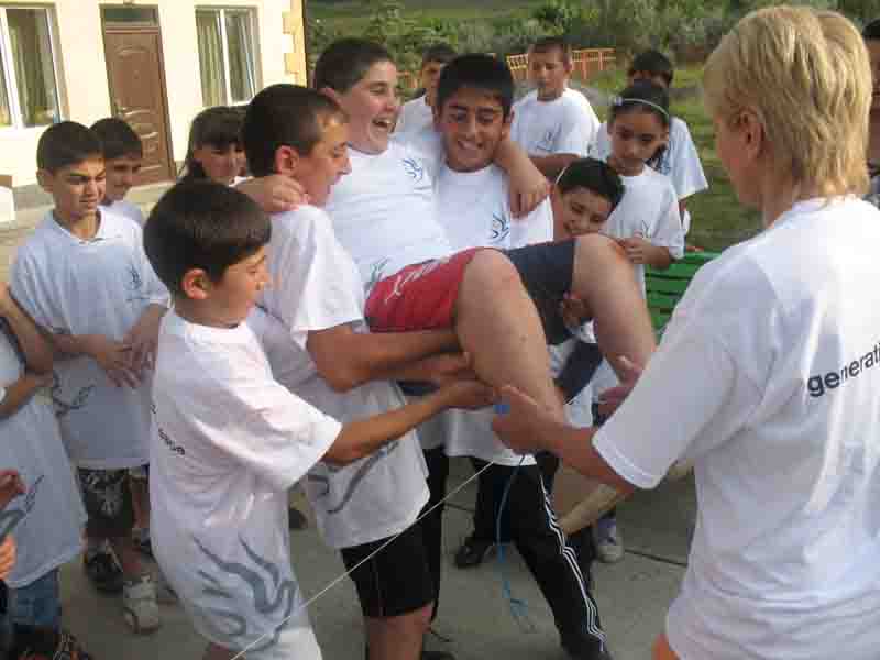 Armenian Peace Sport Camp children play Sept 2