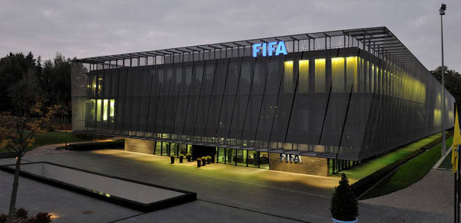 FIFA HQ lit up