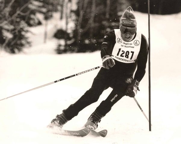 Jack Benedick skiing