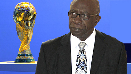 Jack Warner with World Cup trophy