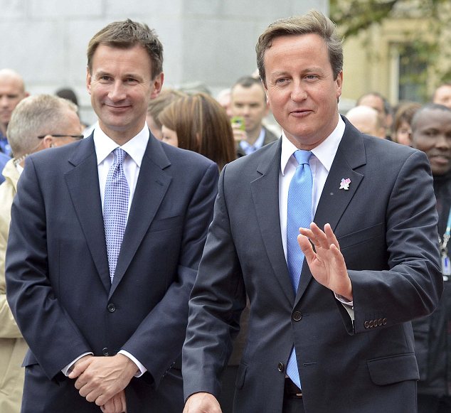 Jeremy Hunt with David Cameron