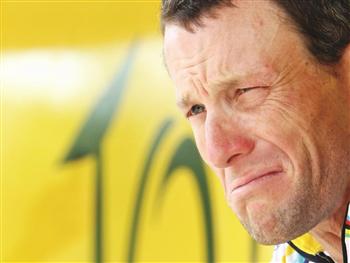 Lance Armstrong profile shot