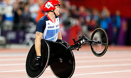 David Weir at London 2012 before start of race