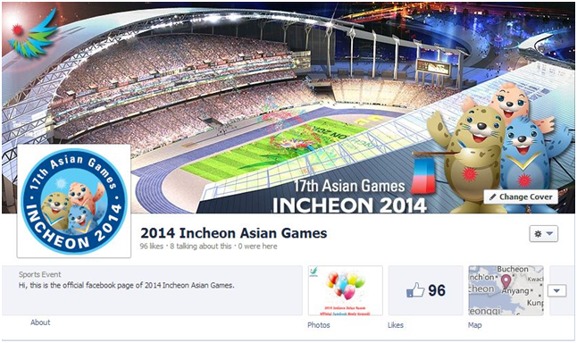 Incheon 2014 facebook page