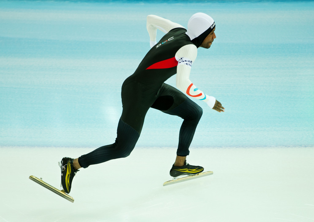 Shani Davis skating in Sochi