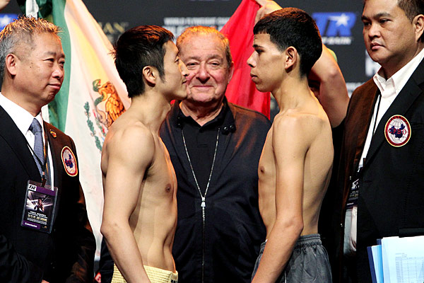 Zou at weigh in for first professional fight