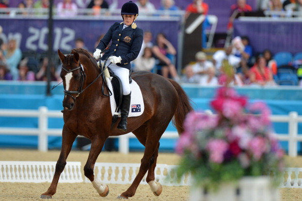 Joann Formosa finished with a score of 75.826 per cent at London 2012 to take the grade 1b mixed dressage gold medal