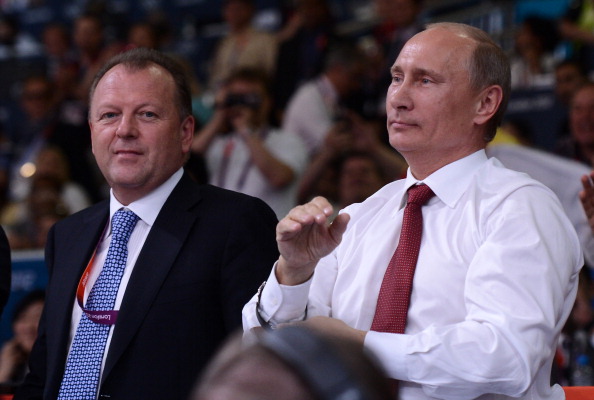 Marius Vizer pictured left with Russian President Vladimir Putin put himself forward to be the next head of SportAccord earlier this year