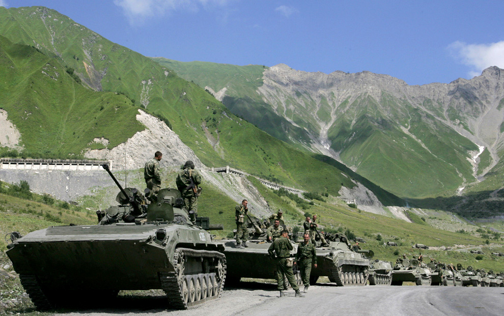 Russian tanks in Ossetia
