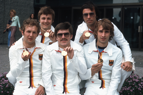 Thomas Bach with Olympic gold medal Montreal 1976