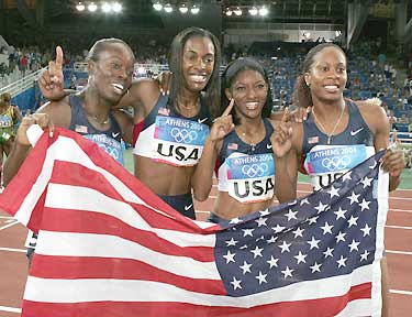 USA 4x400m relay Athens 2004