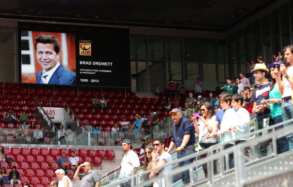 Brad Drewett memorial at scoreboard Madrid May 5 2013