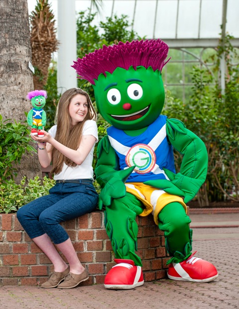 Clyde with creator Beth Gilmour