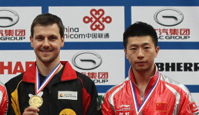 Ma Long with Timo Boll