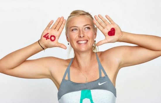 Maria Sharapova WTA 40 Love campaign