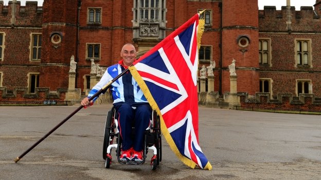 Peter Norfolk carried the flag for Britain at the London 2012 Paralympic Opening Ceremony