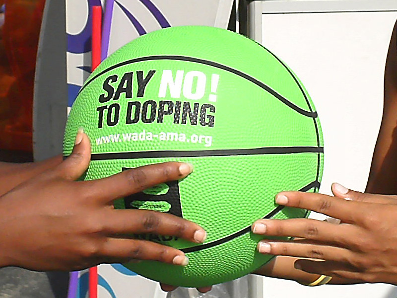 WADA logo on basketball