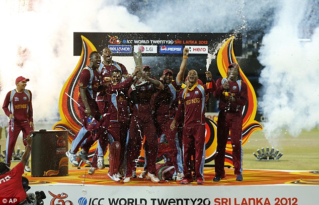 West Indies celebratate winning Twenty20 World Cup Sri Lanka 2012