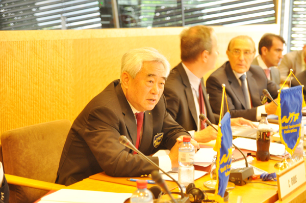 Chungwon Choue during WTF Council meeting