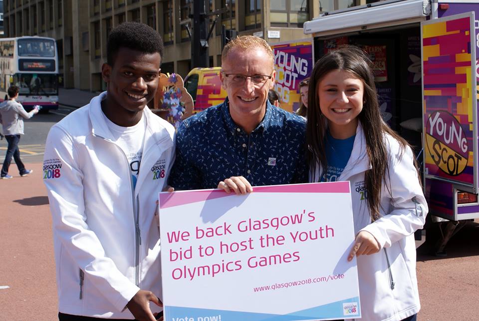 Glasgow 2018 ambassadors with Bryan Burnett