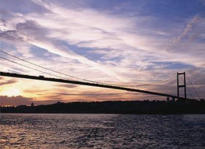 Istanbul bridge at twilight