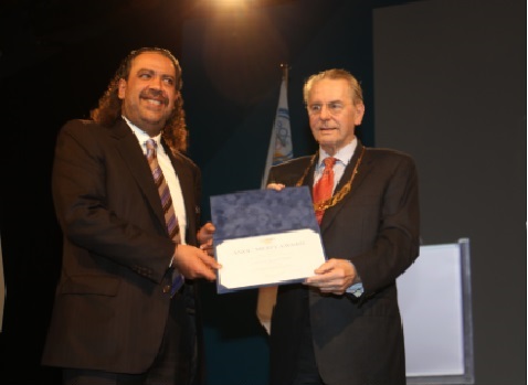 Jacques Rogge receives award from ANOC Lausanne June 15 2013