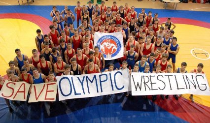 Save Olympic Wrestling protest