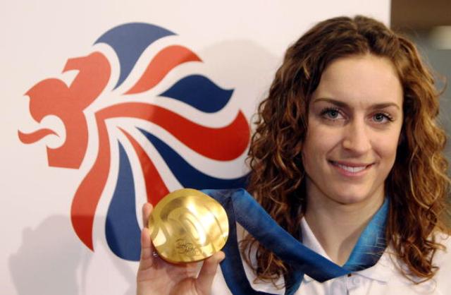 Amy Williams with her Vancouver 2010 gold medal