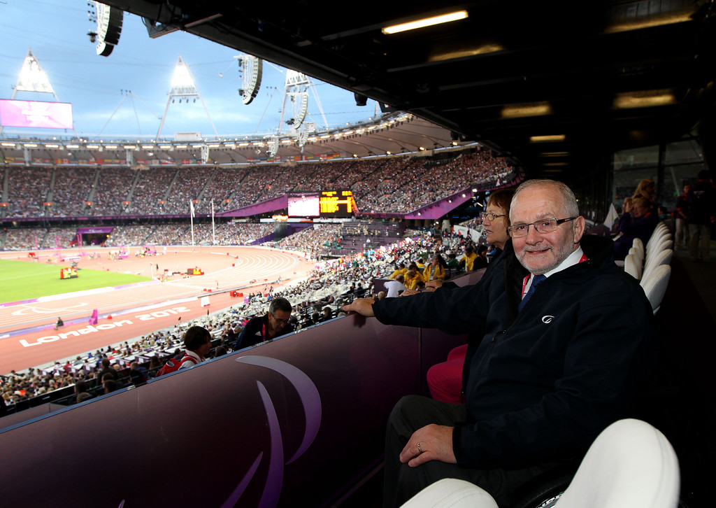 Sir Philip Craven in Olympic Stadium London 2012 Paralympics