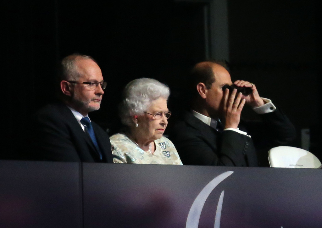 Sir Philip Craven with the Queen and Prince Edward Opening Ceremony London 2012 Paralympics