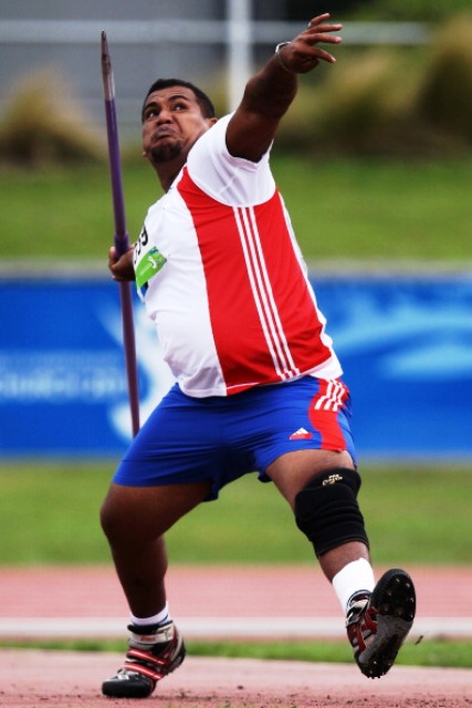 Tony Falelavaki of France secured the hosts third gold medal of the Championships in the F44 javelin