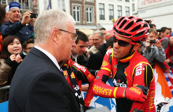 Pat McQuaid with Alberto Contador World Championships 2012
