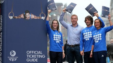 Sir Chris Hoy had helped launch the ticketing guide for Glasgow 2014 