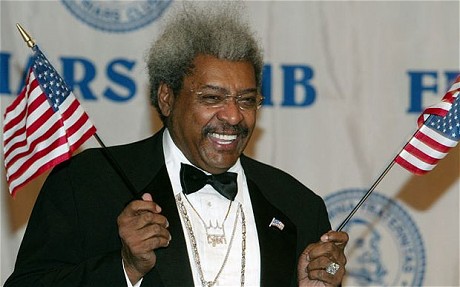 Don King with US flags