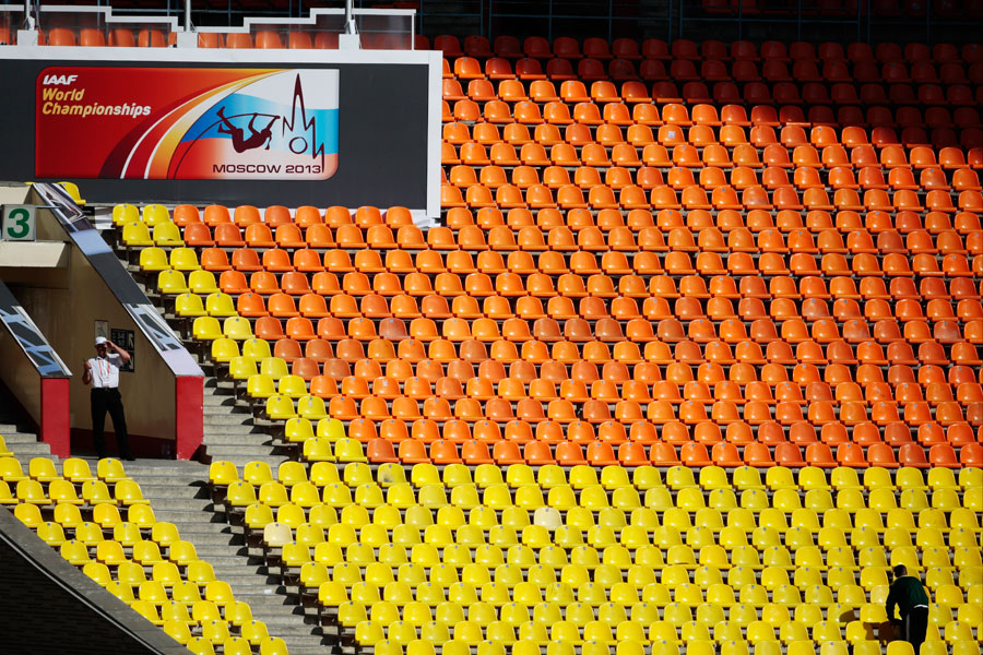 Empty seats at the IAAF World Championships in Moscow have been an embarrassment for Russian organisers, something which Beijing has promised will not happen there in 2015