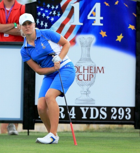 England's Charley Hull became the youngest ever player in Solheim Cup history aged just 17