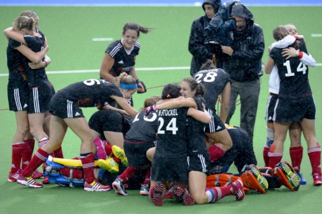 German delight in the rain at the Hockey Arena in Boom