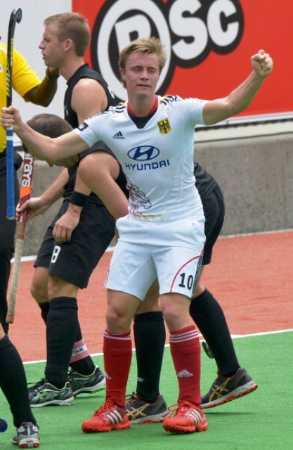 Germanys Mats Grambusch baggeed two goals in his sides semi-final win over the Netherlands