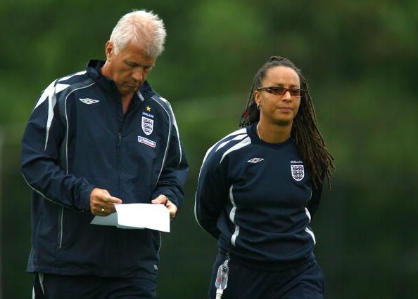 Hope Powell will be temporarily succeeded by her assistant coach Brent Hills, who will oversee the upcoming World Cup qualifiers
