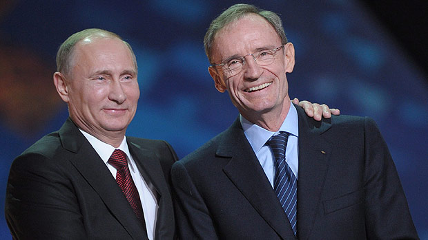 Jean Claude Killy with Vladimir Putin
