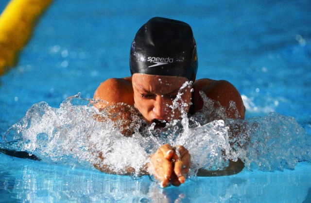 Karolina Pelendritou of Cyprus bagged her countrys only gold of the Championships in the SB12 100m breaststroke setting a world record in the process