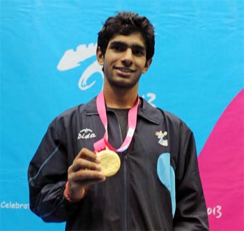 Kush Kumar provided a rare highlight for Indian at the Asian Youth Games with a gold in the mens singles squash event