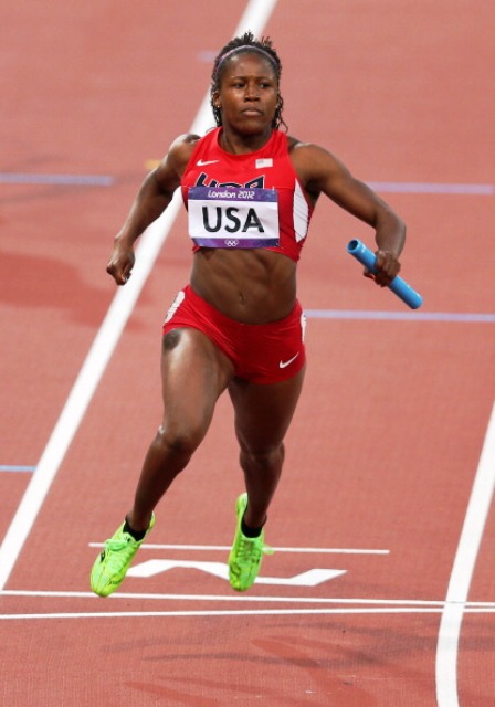 Lauryn Williams led the US womens 100m relay team to Olympic gold at London 2012