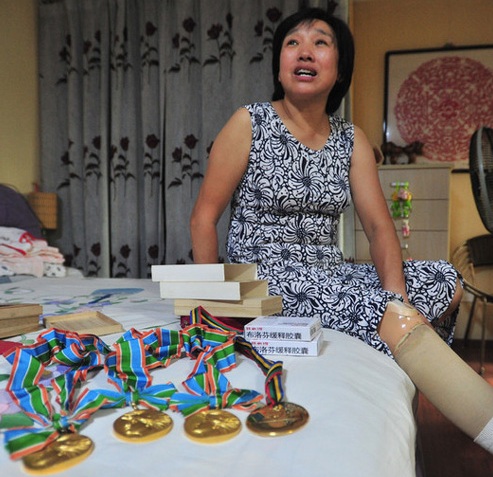 Liu Yukun with medals