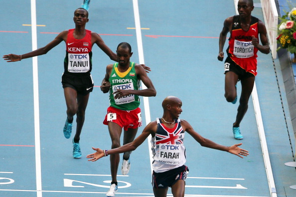 Mo Farah wins 10000m Moscow August 10 2013