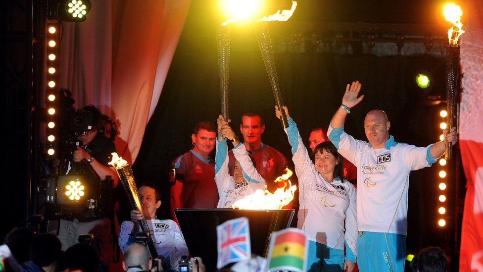 Paralympic flame lit at Stoke Mandeville before London 2012