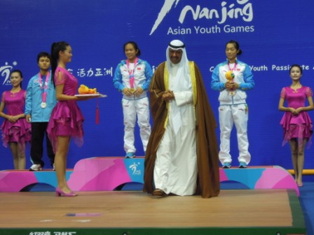 Sheikh Ahmad has been attending the Asian Youth Games in Nanjing
