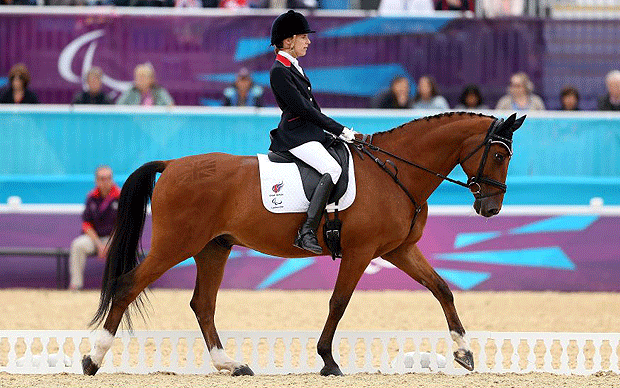 Sophie Christiansen on way to winning gold at London 2012