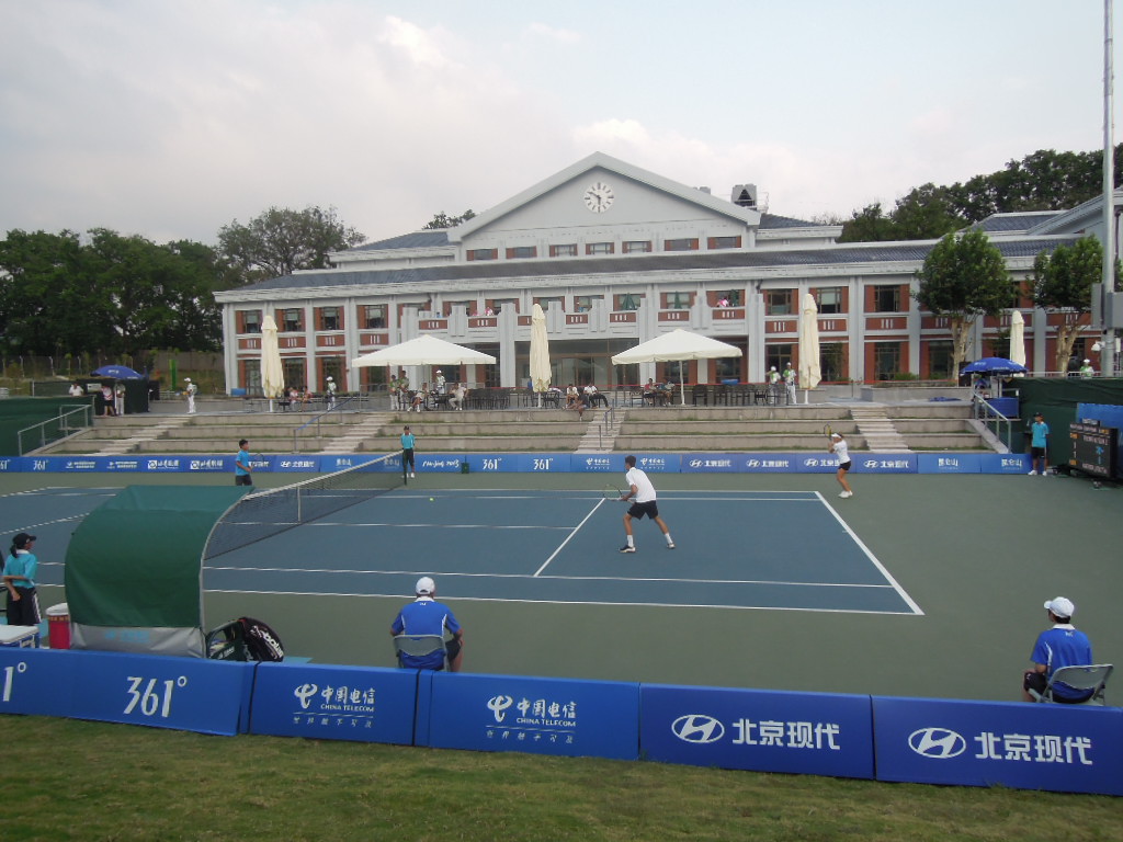 The tennis venue at the Asian Youth Games
